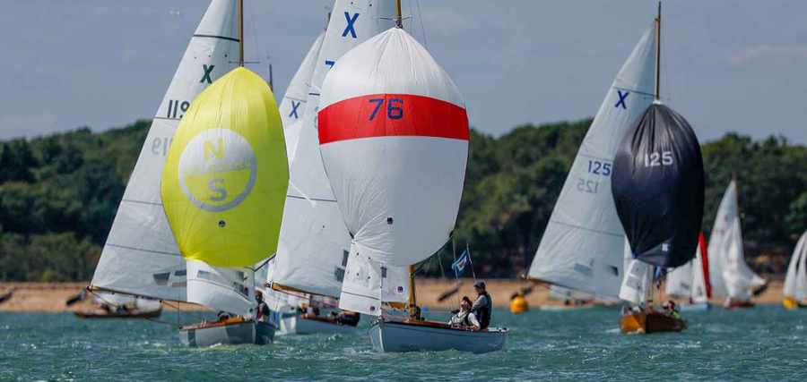 (L-R) Arrow, Lone Star, and Myrtle all competing in the XOD class in the 200th Cowes Week