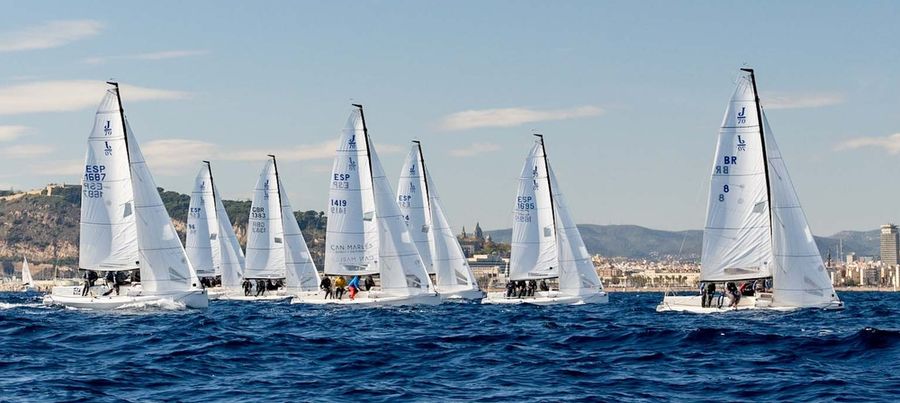 Phantom 7 battles tricky conditions on the water in Barcelona.