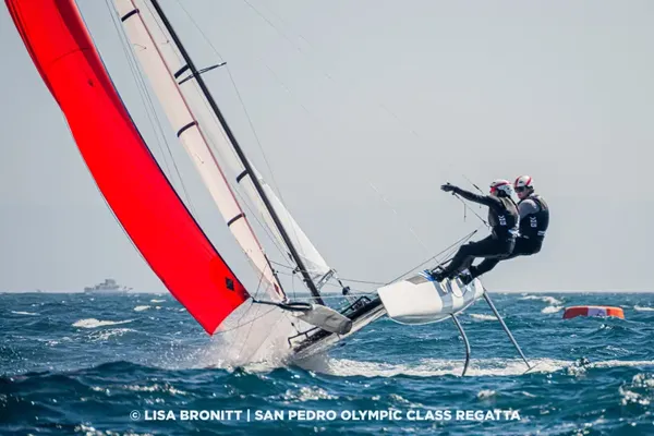 Mattias Coutts and Oscar Gunn placed ninth in the 49er fleet, while Micah Wilkinson and Kate Stewart narrowly missed the top 10 in the Nacra 17.