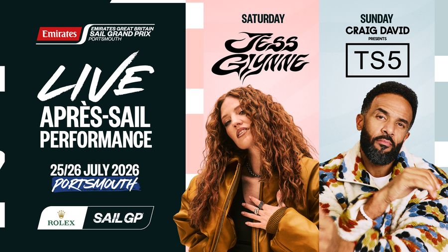 Craig David and Jess Glynne promote the upcoming Portsmouth SailGP event.