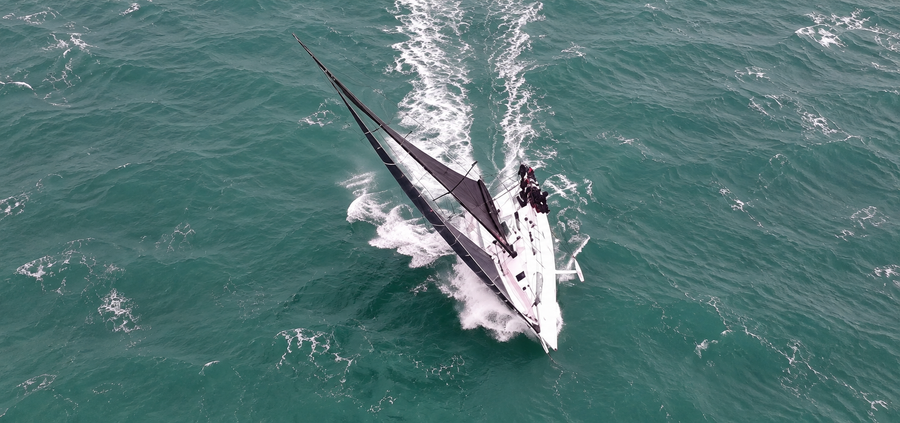 Equilibrium takes line honours for Richmond Yacht Club's Spring Regatta Gold Cup division in 5 hours 14 minutes.