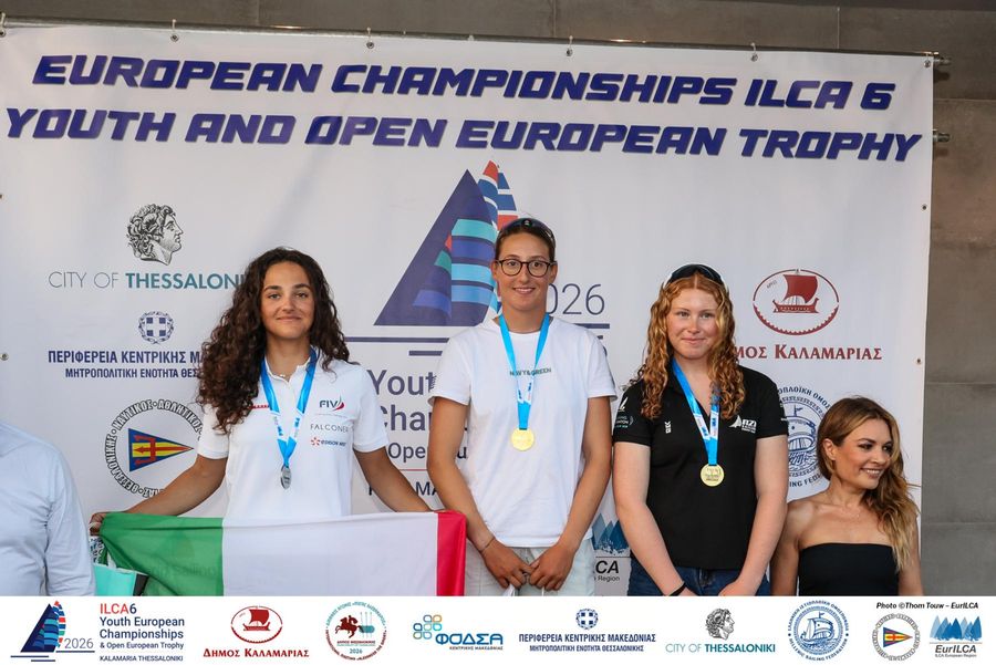 Chloe Turner wins final race by a minute to claim bronze at ILCA 6 Youth Europeans, 19 July 2026