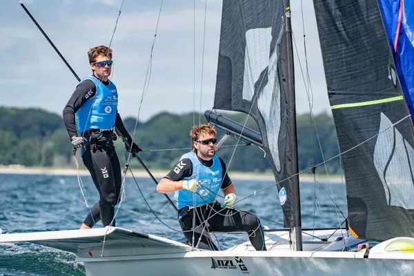 Mattias Coutts and Oscar Gunn competing on day three