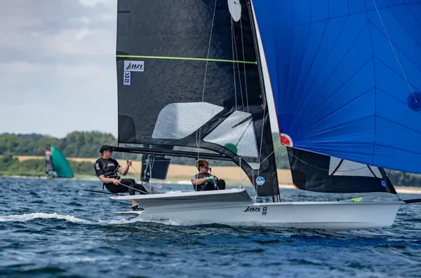 Seb Menzies and George Lee Rush sit third overall as gold-fleet racing approaches