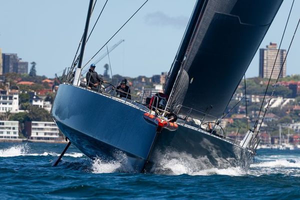 Tribeca LOYAL takes to Sydney Harbour for a testing sail ahead of her launch. Photo: CYCA | Ashley Dart.