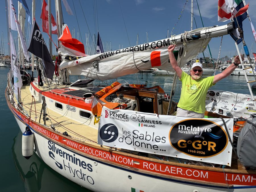 Pat set off from Les Sables d'Olonne, France, on 6 September 2026, exactly six weeks before this photo, calling it his last shot at completing the McIntyre GGR. At 70, he's the oldest entrant, just shy of 2018 GGR winner Jean-Luc Van Den Heede, who was 73 when he started. The result will be a bitter blow, as Pat would be 74 by the time the fifth GGR runs in 2030. Credit: Don McIntyre / GGR2026
