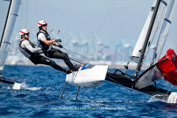 Micah Wilkinson and Kate Stewart turned in another solid result in the Nacra 17.