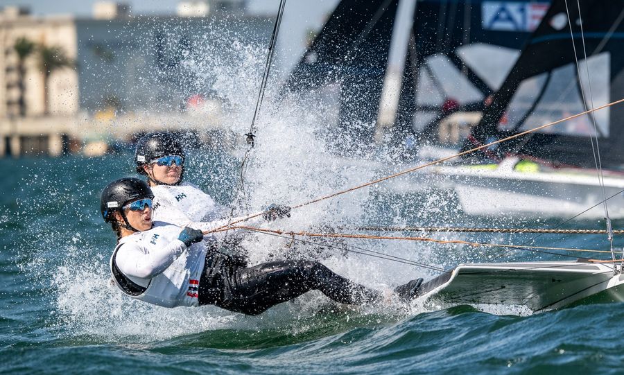 One point separates leaders as Nacra 17 medal race looms, 09 August 2026