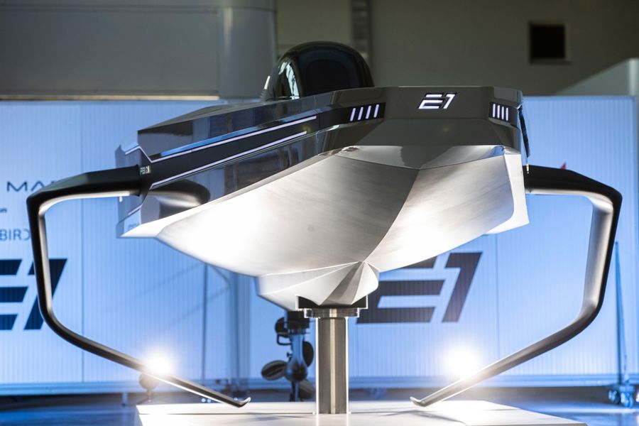 The UIM E1 World Electric Powerboat Series electric RaceBird powerboat ‘RB 01’ (Photo by Lloyd Images)