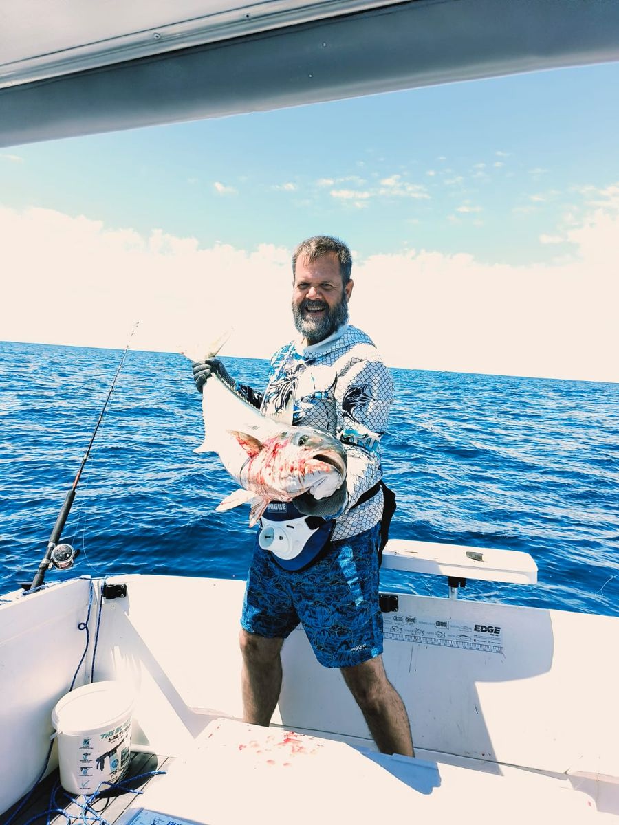On Christmas eve, the best present. From the refurbished Motor Vessel Voyager, the first Kingfish is reeled in.