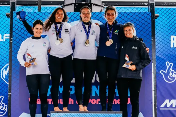 Veerle ten Have finished fifth overnight at the iQFOiL World Championships in Weymouth
