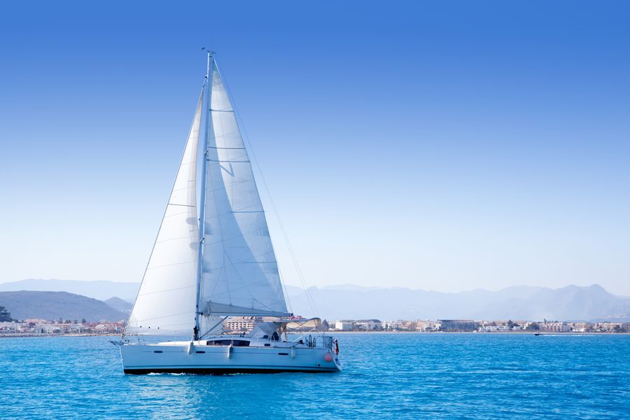 A monohull fitted out with the eCore electrification system