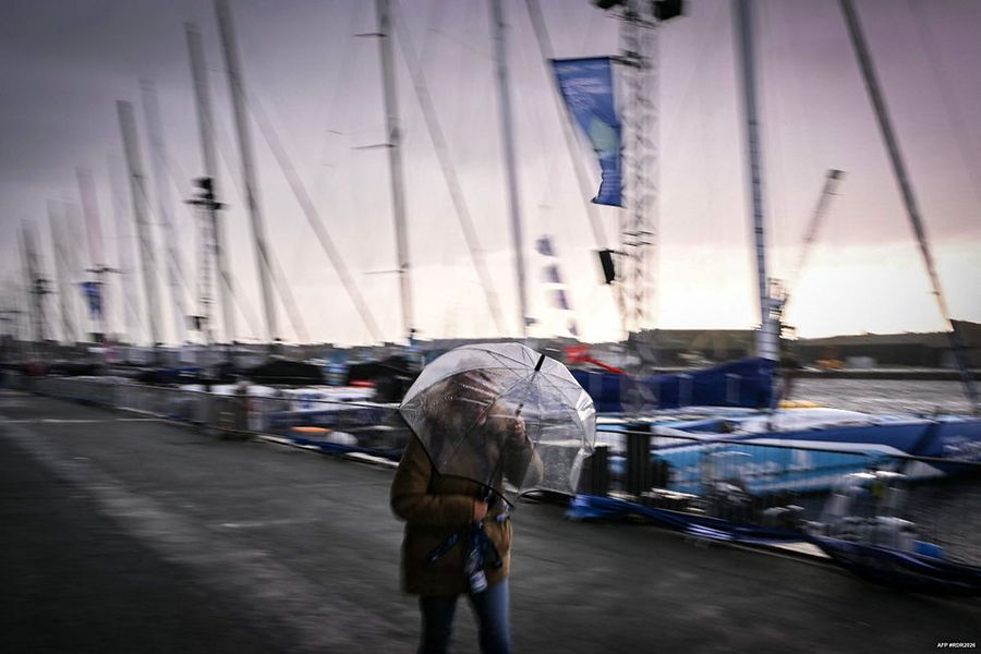 Crowds at the Route du Rhum - Destination Guadeloupe village this morning. Photo: Sébastien Salom-Gomis / AFP