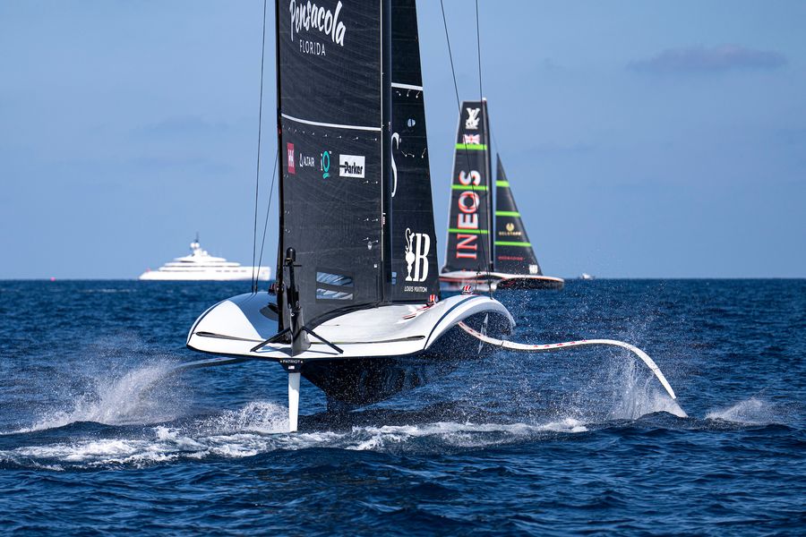 August 29, 2024. Louis Vuitton Cup, Race Day 1. INEOS BRITANNIA, NYYC AMERICAN MAGIC