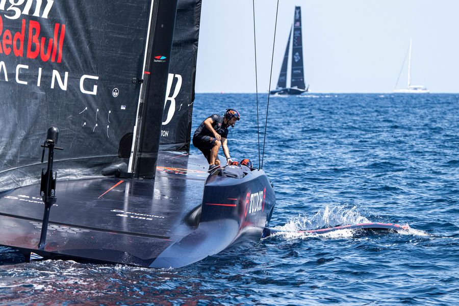 August 30, 2024. Louis Vuitton Cup, Race Day 2.  ALINGHI RED BULL RACING