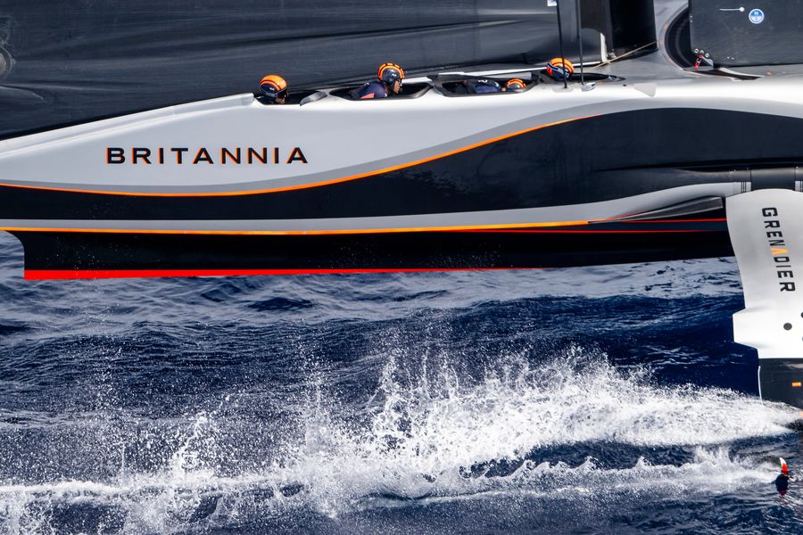 INEOS Britannia opens a lead from the start, a well-deserved win.  August 31, 2024. Louis Vuitton Cup, Race Day 3. INEOS BRITANNIA Photo redit: AC37 media