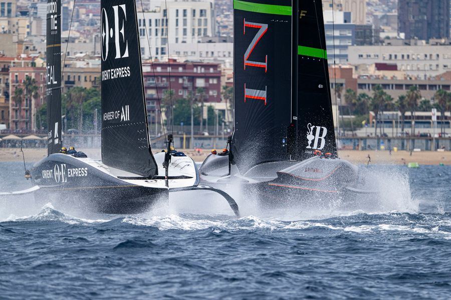 September 01, 2024. Louis Vuitton Cup, Race Day 4. INEOS BRITANNIA, ORIENT EXPRESS RACING TEAM