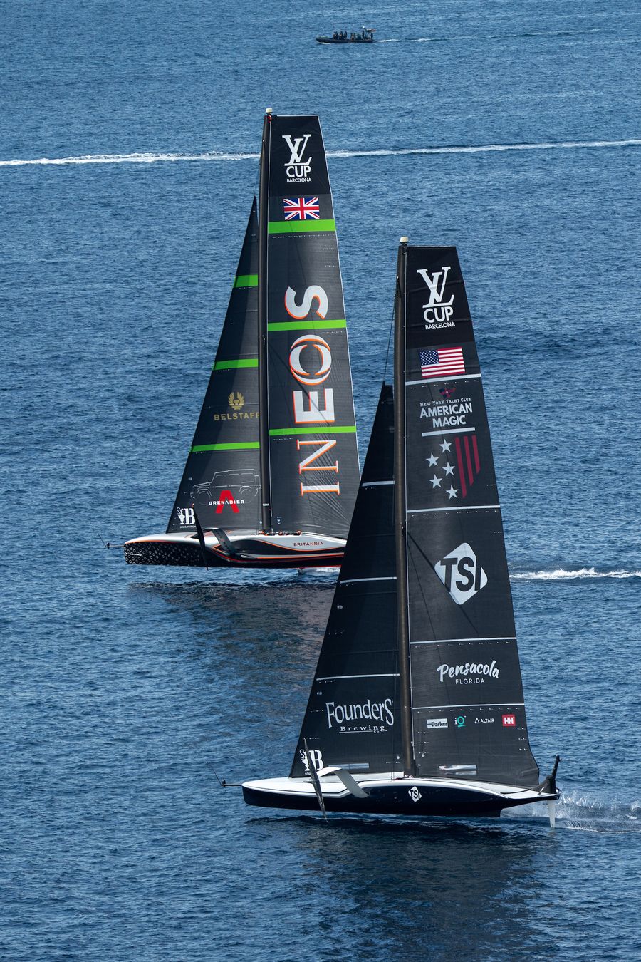 September 05, 2024. Race Day 6 of the Louis Vuitton Cup. NYYC AMERICAN MAGIC, INEOS BRITANNIA