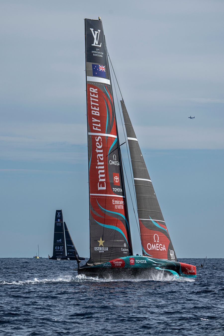 September 05, 2024. Louis Vuitton Cup, Race Day 6. ORIENT EXPRESS RACING TEAM, EMIRATES TEAM NEW ZEALAND Photo Credit: AC37 media