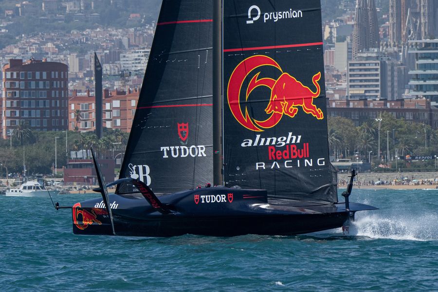 September 07, 2024. Race Day 7 of the Louis Vuitton Cup. ALINGHI RED BULL RACING