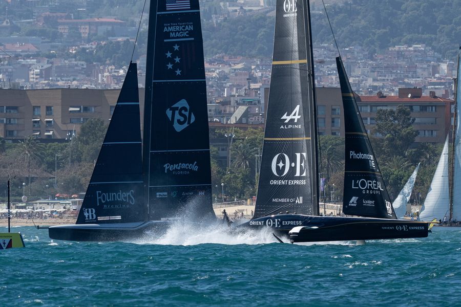 September 07, 2024. Race Day 7 of the Louis Vuitton Cup. NYYC AMERICAN MAGIC, ORIENT EXPRESS RACING TEAM