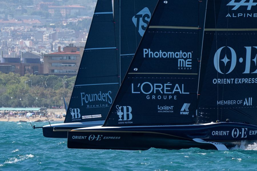September 07, 2024. Race Day 7 of the Louis Vuitton Cup. NYYC AMERICAN MAGIC, ORIENT EXPRESS RACING TEAM