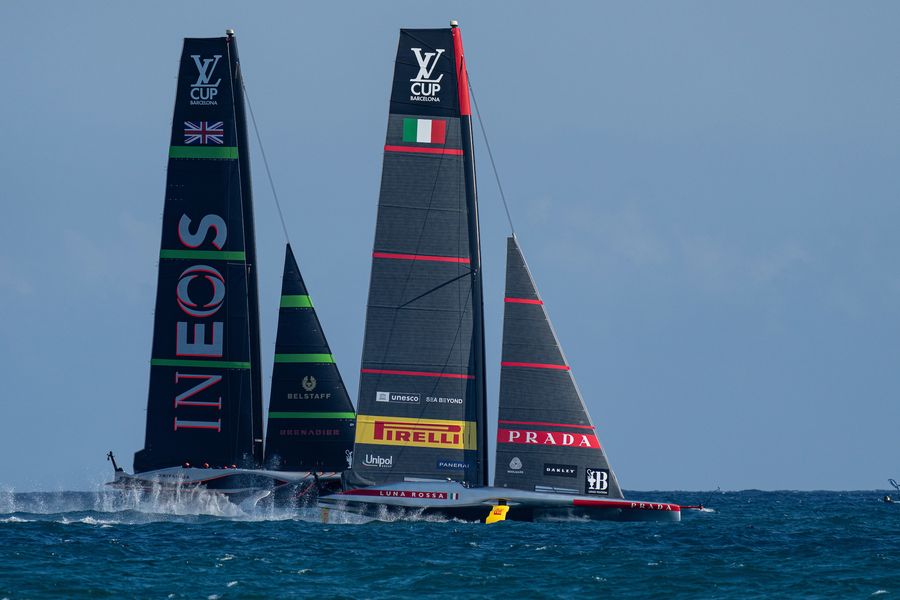 September 07, 2024. Race Day 7 of the Louis Vuitton Cup. LUNA ROSSA PRADA PIRELLI TEAM, INEOS BRITANNIA Photo Credit: AC37 media