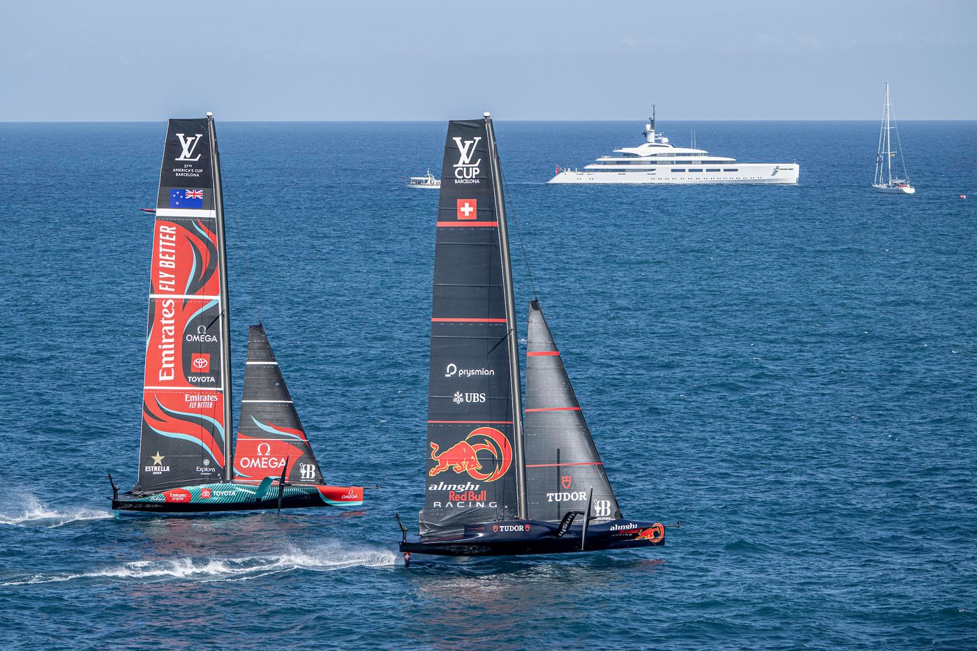 September 07, 2024. Louis Vuitton Cup, Race Day 7. ALINGHI RED BULL RACING, EMIRATES TEAM NEW ZEALAND