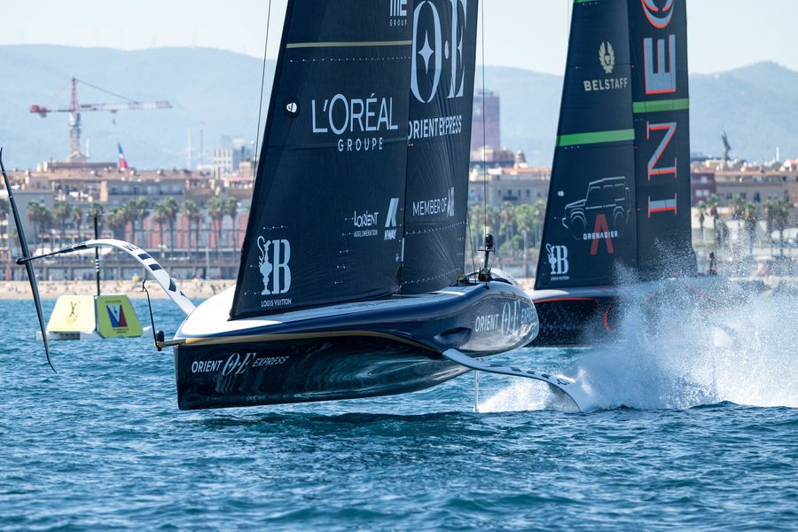 September 09, 2024. Race Day 9 of the Louis Vuitton Cup. ORIENT EXPRESS RACING TEAM, INEOS BRITANNIA