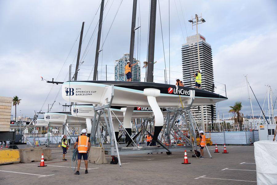 September 10, 2024. UniCredit Youth America's Cup, Yacht On Cradle. Photo Credit: AC37 media