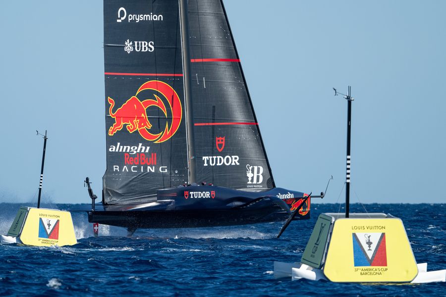 September 15, 2024. Louis Vuitton Cup, Semi Finals Race Day 2. ALINGHI RED BULL RACING. Photo credits: AC37 Media.