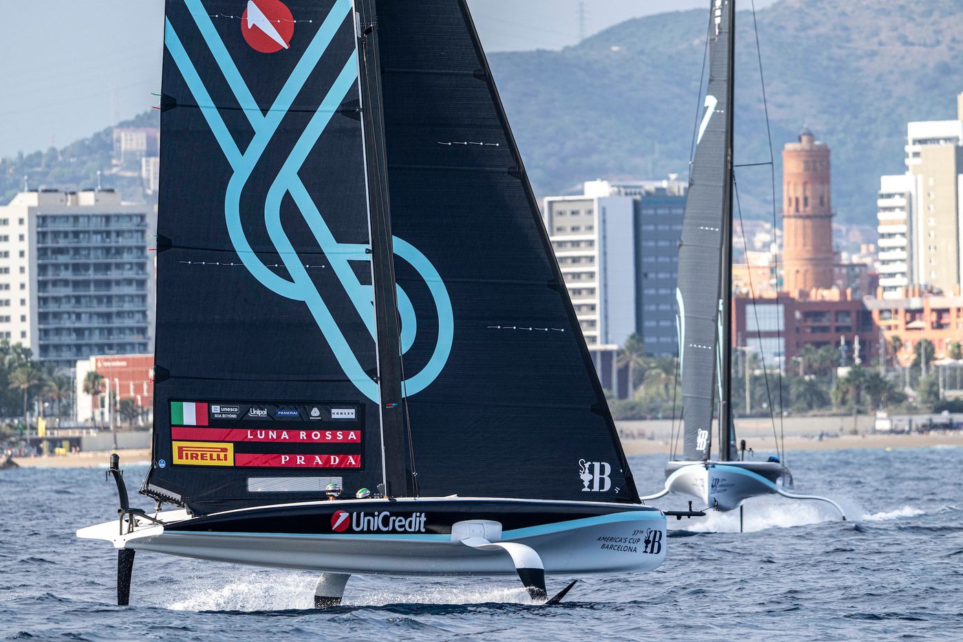 September 17, 2024. UniCredit Youth America's Cup, Race Day 1 - Group A Luna Rossa Prada Pirelli Youth Team Photo Credit: AC37 media
