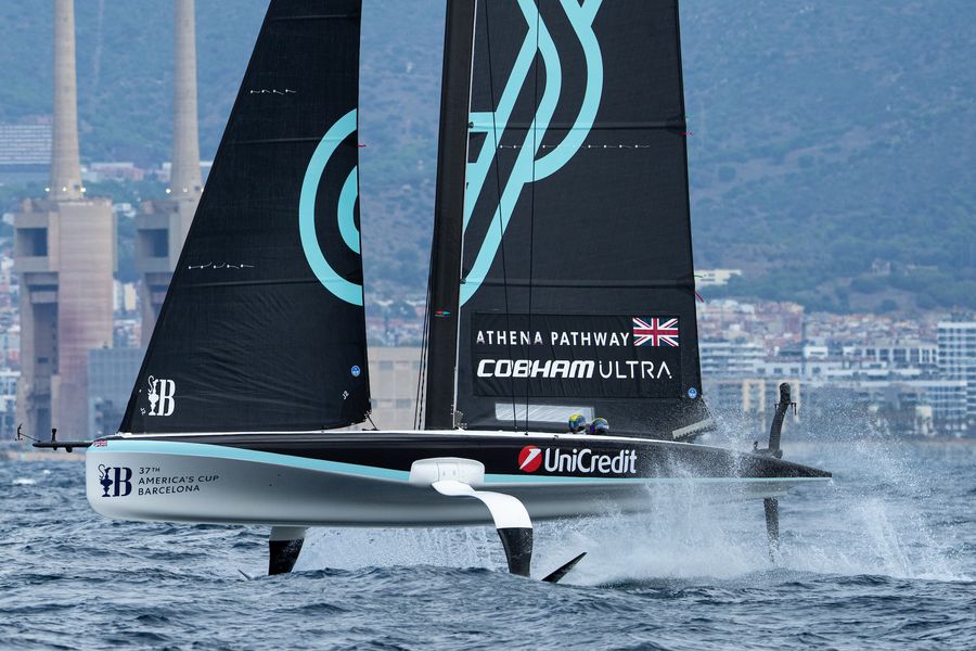 September 17, 2024. UniCredit Youth America's Cup, Race Day 2 - Group A. Athena Pathway - Youth. Photo Credit: AC37 media