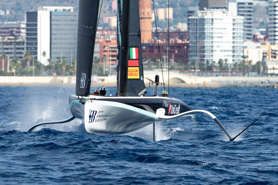 September 17, 2024. UniCredit Youth America's Cup, Race Day 2 - Group A. Luna Rossa Prada Pirelli Youth Team Photo Credit: AC37 media
