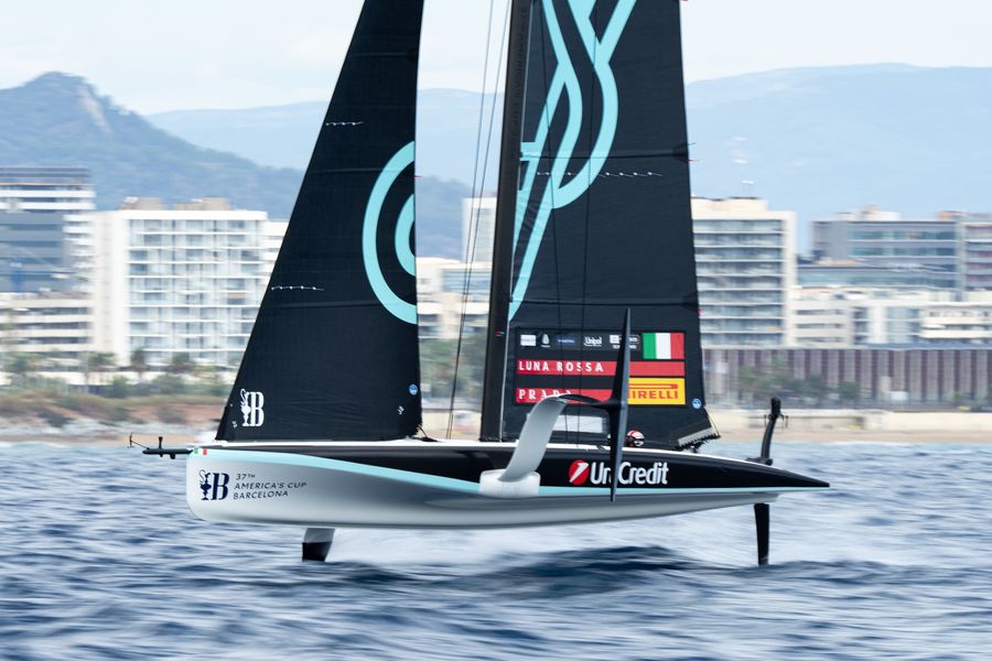 September 17, 2024. UniCredit Youth America's Cup, Race Day 2 - Group A. Luna Rossa Prada Pirelli Youth Team Photo Credit: AC37 media