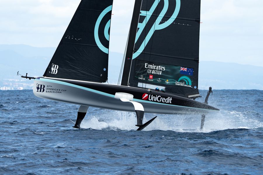 September 17, 2024. UniCredit Youth America's Cup, Race Day 2 - Group A. Emirates Team New Zealand Youth Team. Photo Credit: AC37 media