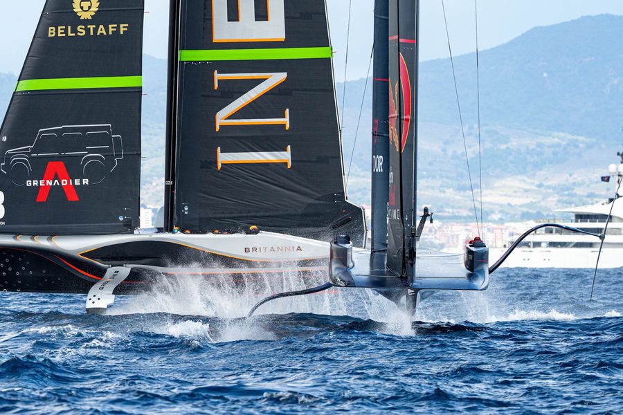 September 18, 2024. Louis Vuitton Cup, Semi Finals Race Day 4. INEOS BRITANNIA, ALINGHI RED BULL RACING Photo Credit< AC37 media