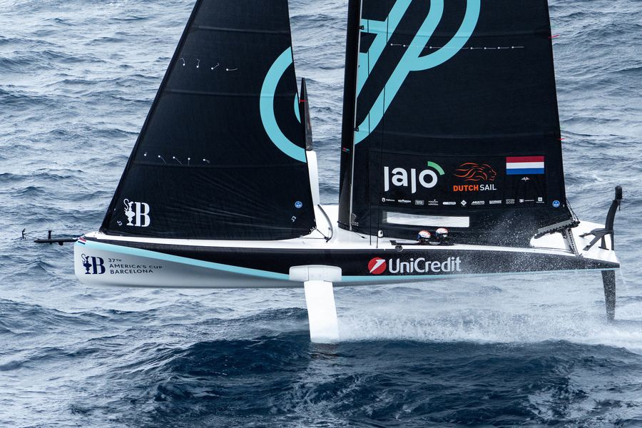 September 17, 2024. UniCredit Youth America's Cup, Race Day 4 - Group B. JAJO Team Dutchsail - Youth Photo Credit: AC37 media
