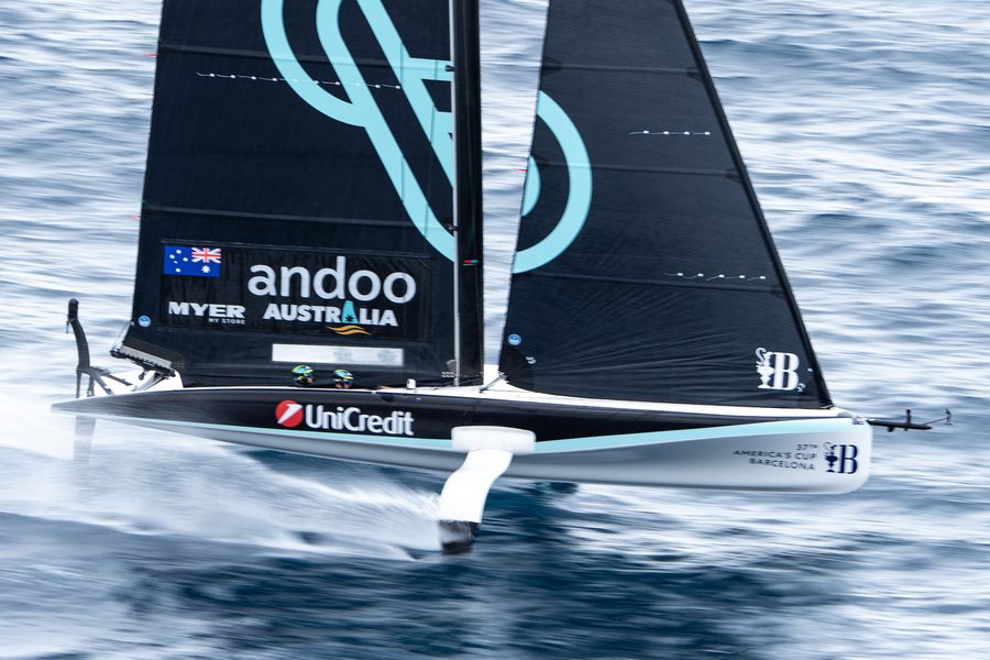 September 17, 2024. UniCredit Youth America's Cup, Race Day 4 - Group B. Andoo Team Australia Youth Team. Photo Credit: AC37 media