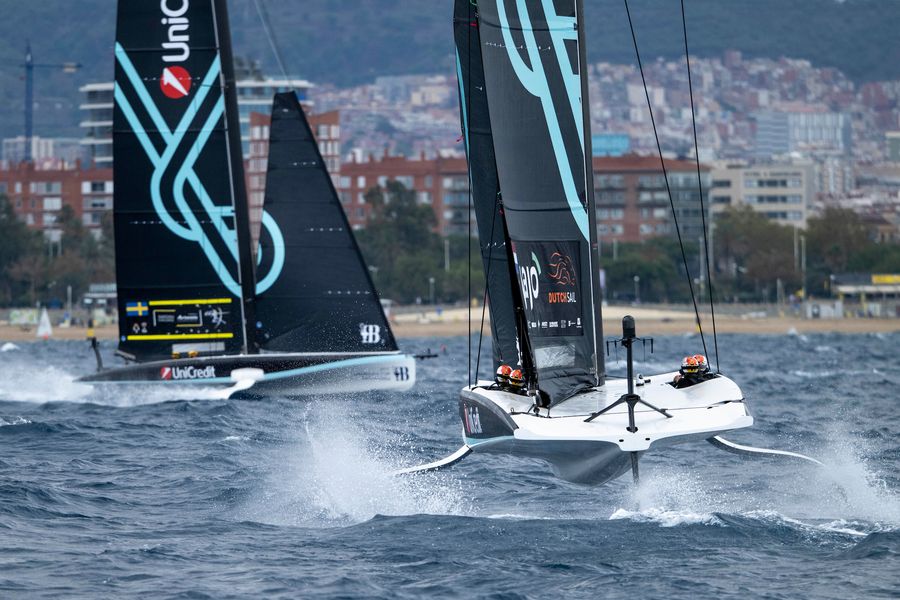 Swedish Challenge Youth Team powered by Artemis Technologies, JAJO Team Dutchsail - YouthSeptember 21, 2024. UniCredit Youth America's Cup, Race Day 4 - Group B. Swedish Challenge Youth Team powered by Artemis Technologies, JAJO Team Dutchsail - Youth. Photo Credit: AC37 media