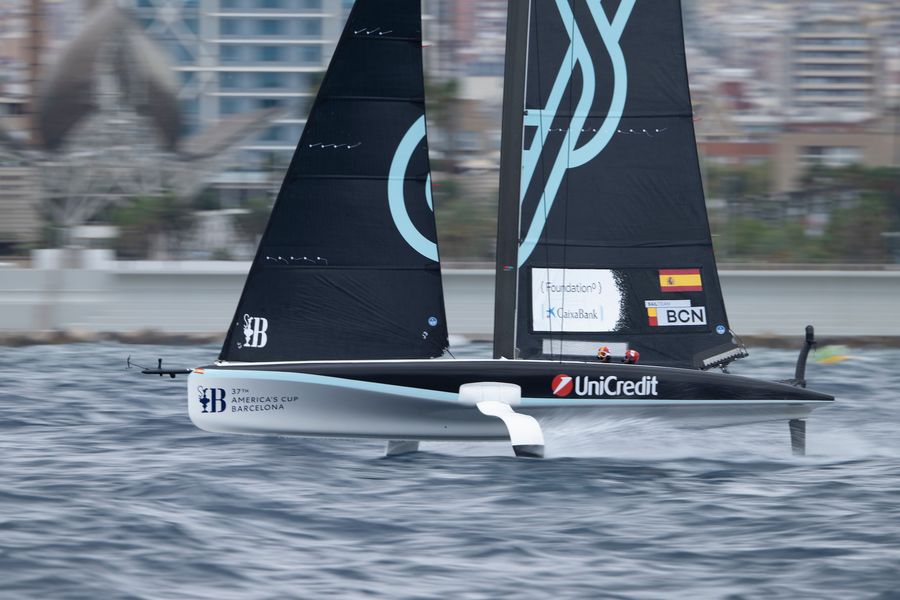 September 21, 2024. UniCredit Youth America's Cup, Race Day 4 - Group B. Sail Team BCN Youth Photo Credit: AC37 media