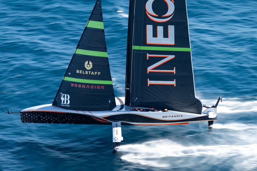 September 26, 2024. Louis Vuitton Cup, Final Race Day 1. INEOS BRITANNIA Photo Credit: AC37 media