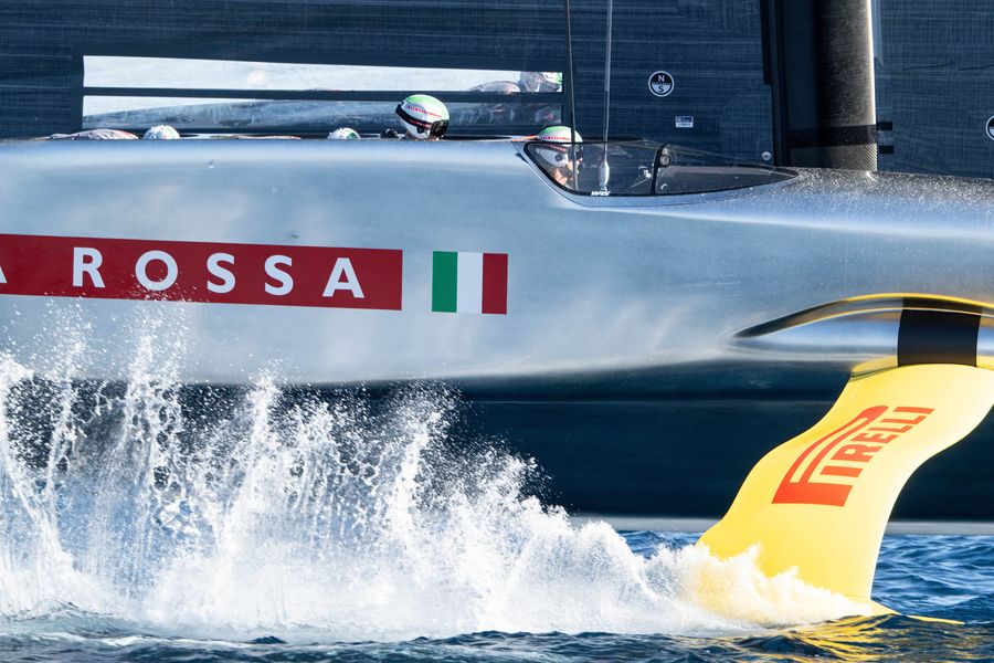 September 28, 2024. Louis Vuitton Cup, Final Race Day 2. LUNA ROSSA PRADA PIRELLI TEAM