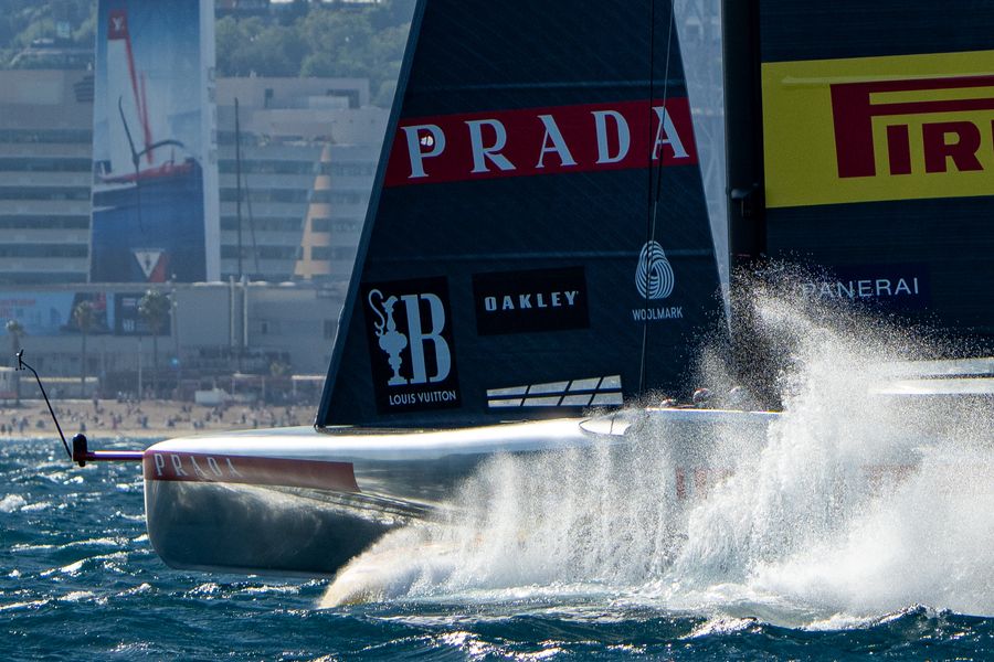 September 29, 2024. Louis Vuitton Cup, Final Race Day 3. LUNA ROSSA PRADA PIRELLI TEAM Photo Credit: AC37 media