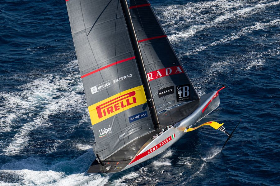 September 30, 2024. Louis Vuitton Cup, Final Race Day 4. LUNA ROSSA PRADA PIRELLI TEAM, Photo Credit: AC37 media