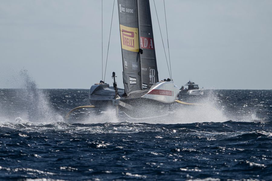 September 30, 2024. Louis Vuitton Cup Final, Race Day 4. LUNA ROSSA PRADA PIRELLI TEAM Photo Credit: AC37 media