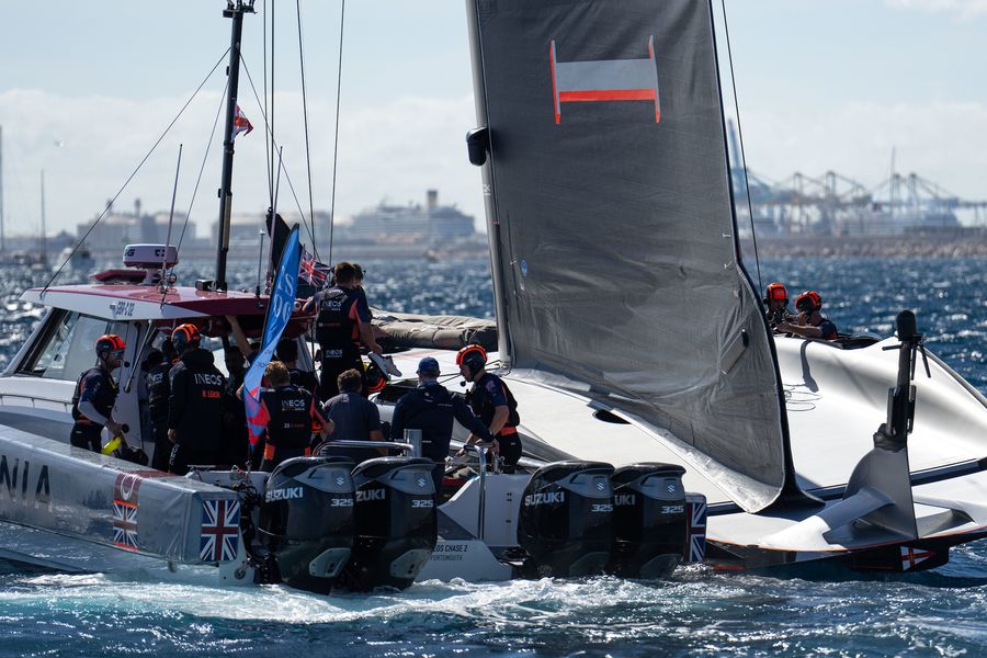 October 01, 2024. Louis Vuitton Cup, Final Race Day 5. INEOS BRITANNIA Photo Credit: AC37 media