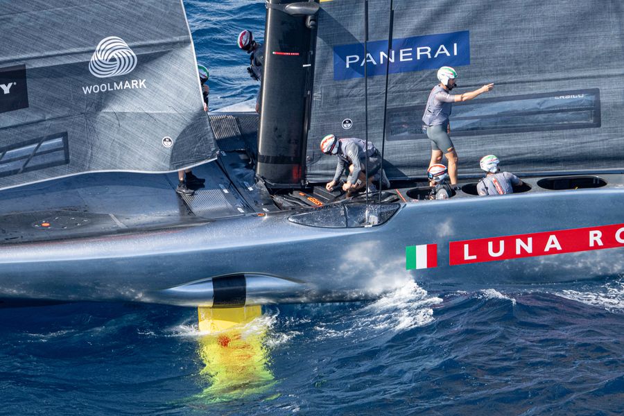 October 01, 2024. Louis Vuitton Cup Final, Race Day 5. LUNA ROSSA PRADA PIRELLI TEAM Photo Credit: AC37 media