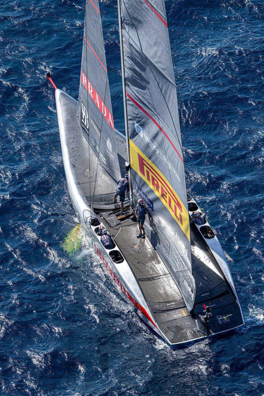 October 01, 2024. Louis Vuitton Cup Final, Race Day 5. LUNA ROSSA PRADA PIRELLI TEAM Photo Credit: AC37 media