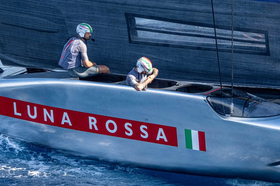 October 01, 2024. Louis Vuitton Cup Final, Race Day 5. LUNA ROSSA PRADA PIRELLI TEAM Photo Credit: AC37 media